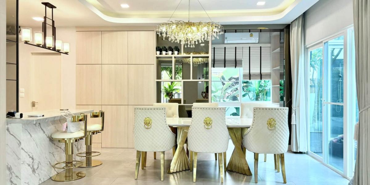 บ้านมัณฑนา บางนา-วงแหวน ให้เช่า 130,000 บาท ใกล้เมกาบางนา เฟอร์นิเจอร์ครบ พร้อมโซล่าเซลล์