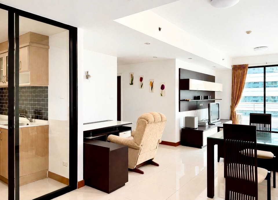 ห้องรีโนเวทใหม่ พร้อมเฟอร์นิเจอร์ครบ | 2 ห้องนอน 2 ห้องน้ำ | ชั้น 16 | พื้นที่ 85 ตร.ม. | คอนโดศุภาลัย พรีเมียร์เพลส อโศก